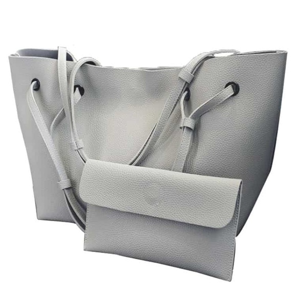 CHERISSE Vegan leather Tote bag set - Picture 4 of 4